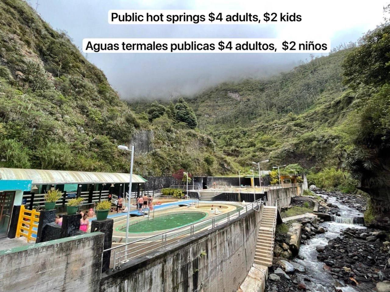 Mountain Chalet - Tungurahua Hot Springs/Aguas Termales Baños Dış mekan fotoğraf